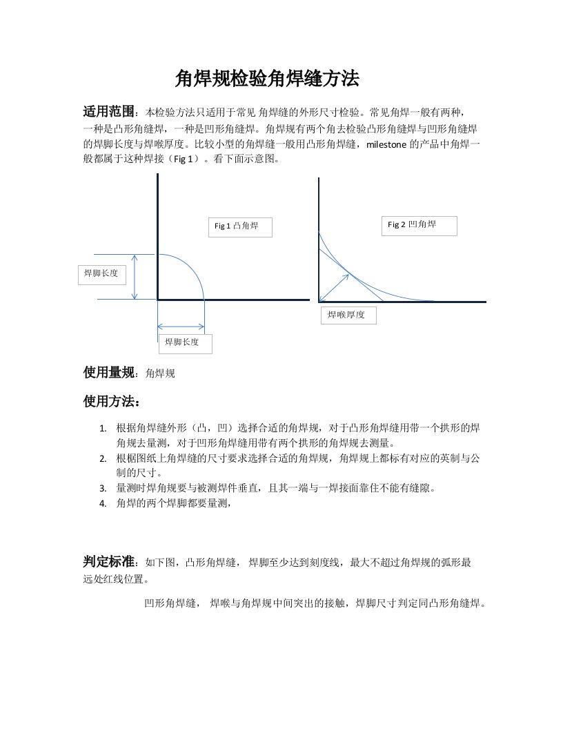 角焊规检验角焊缝方法