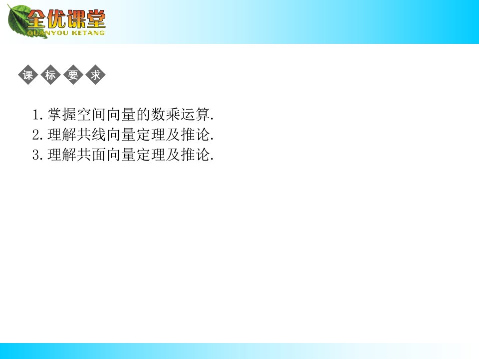 秋全优课堂高中数学配人教A版选修21同步课件空间向量与立体几何3.1.2