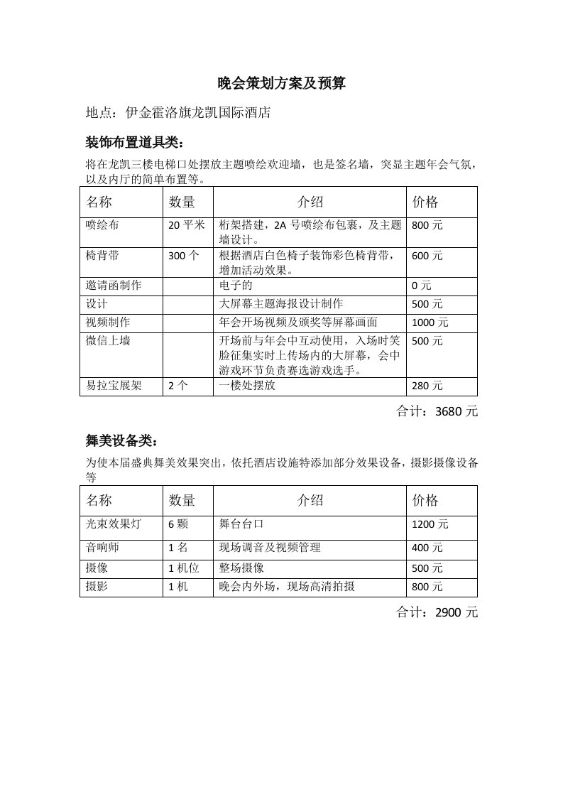 创业园年会策划案