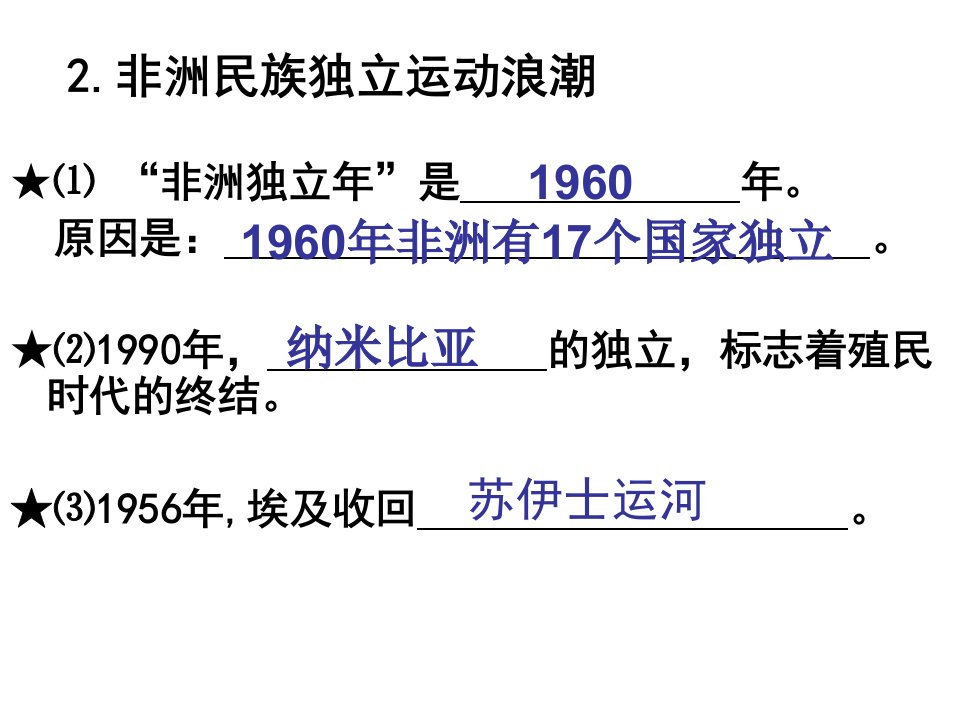 殖民体系的瓦解与各国现代化的追求