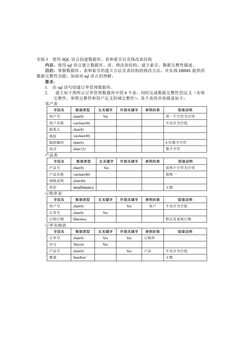 使用SQL语言创建数据库