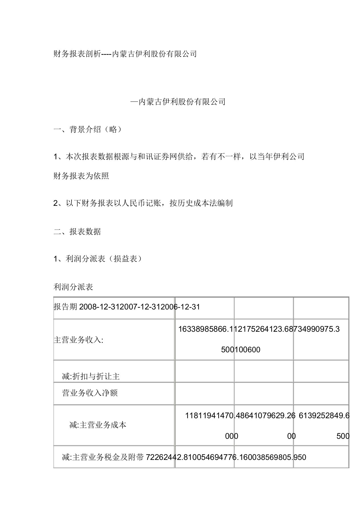 (财务管理)伊利财务报告分析(06)