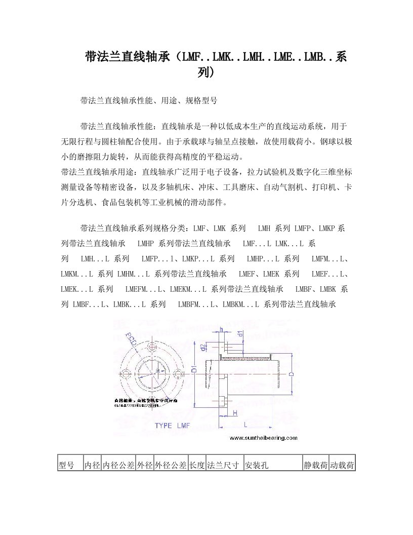 法兰直线轴承1