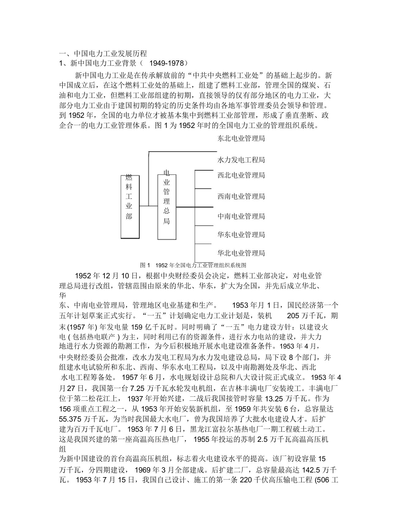 中国电力工业发展历程