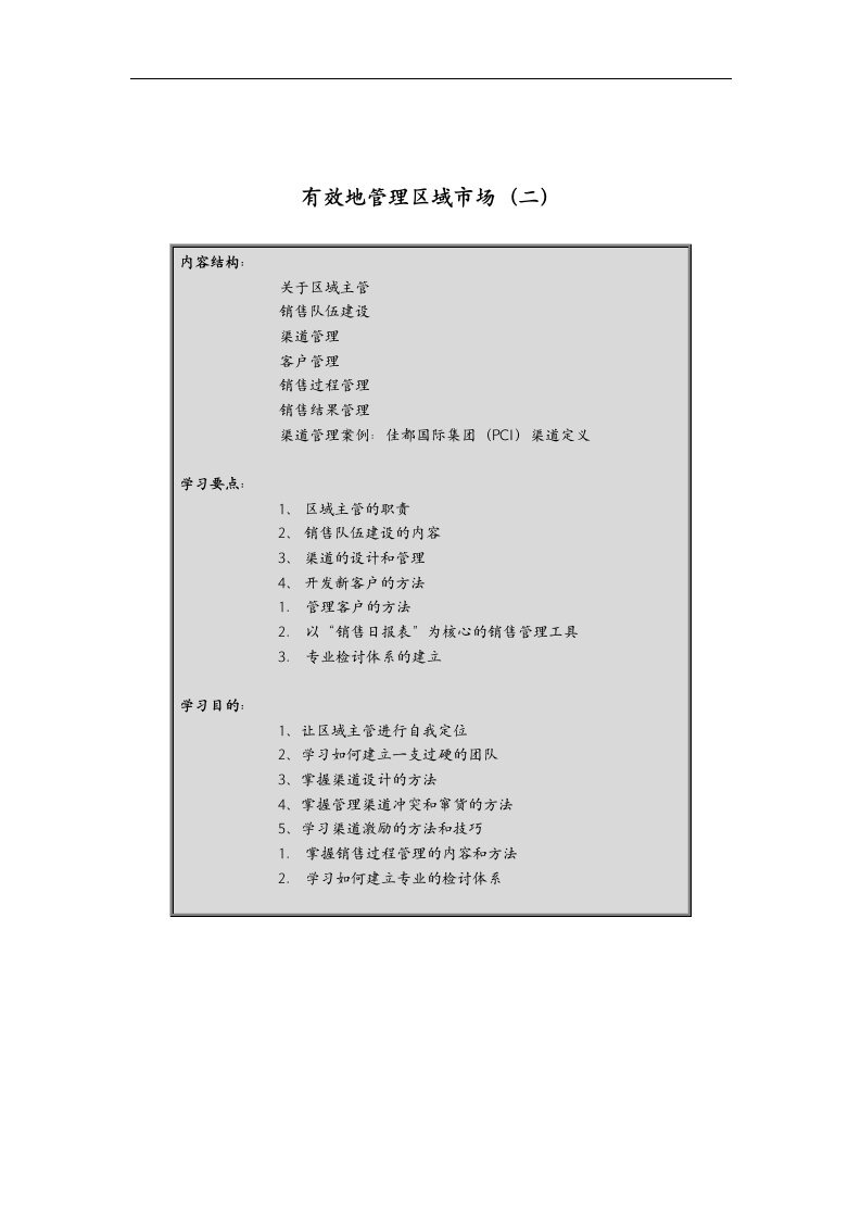 【管理精品】区域主管培训材料(2)