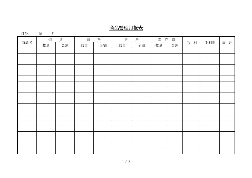 生产管理常用表格