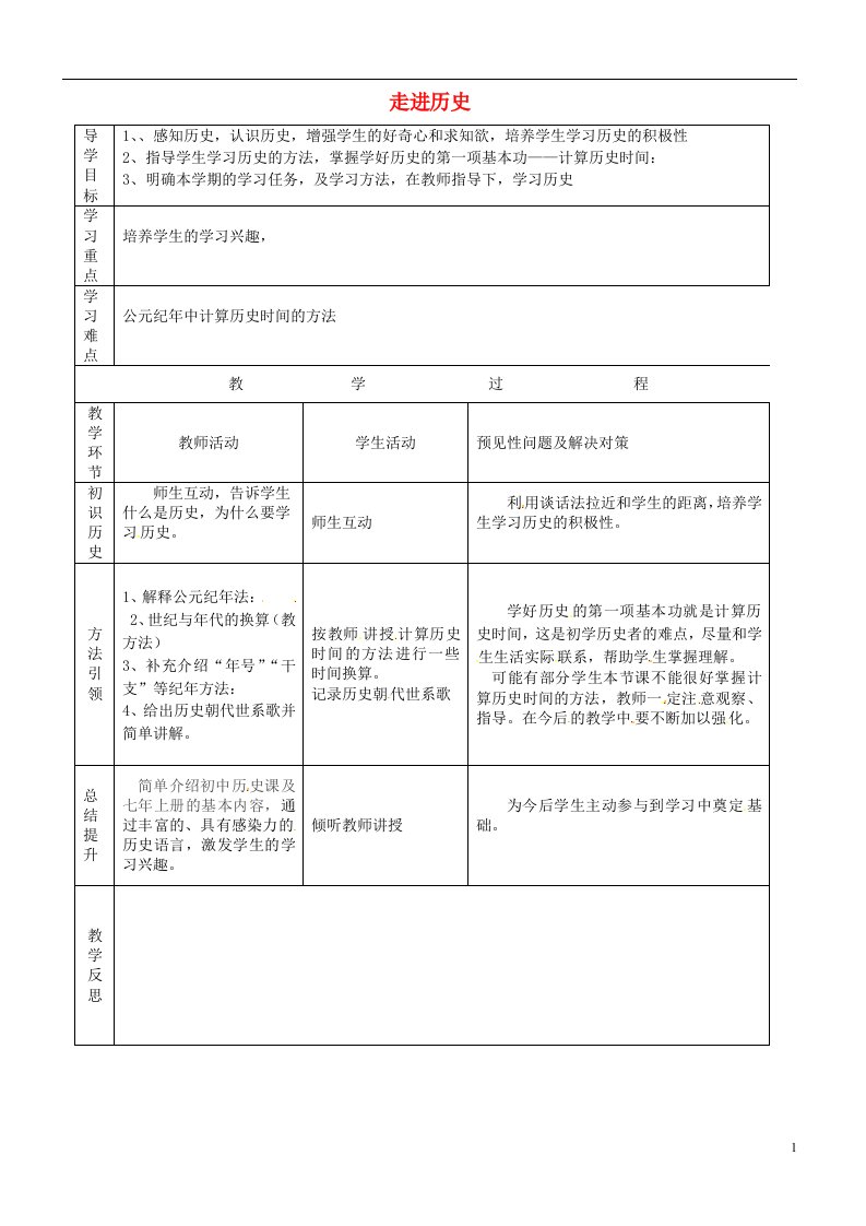 吉林省通化市外国语中学七年级历史上册