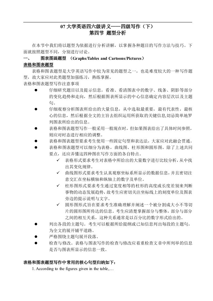 大学英语四六级优品讲义——《四级写作（下）题型分析》