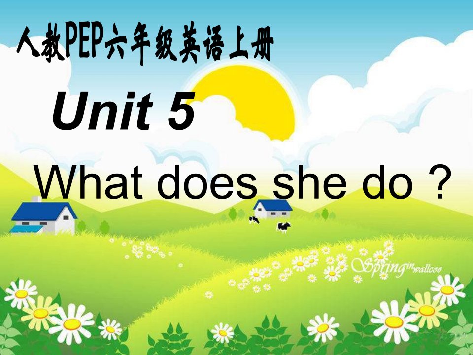 人教PEP版英语六上unit5whatdoesshedo课件之四