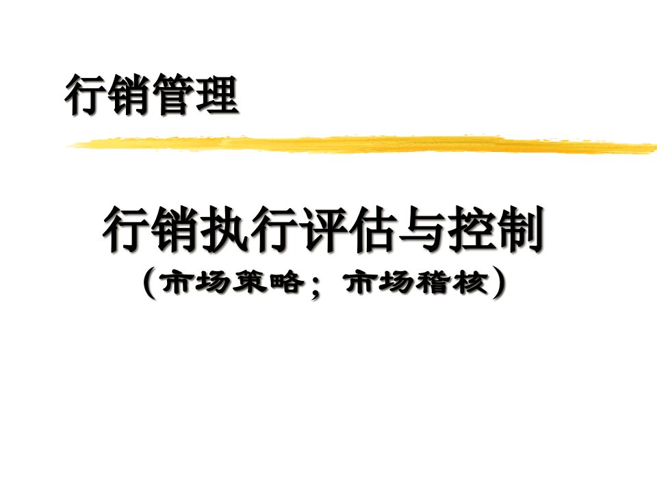 [精选]行销执行评估与控制