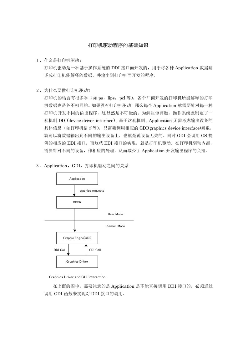 打印机驱动程序的基础知识