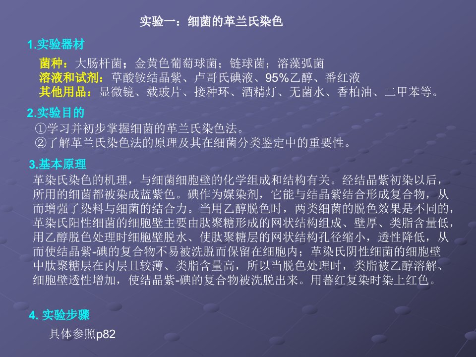 细菌的革兰氏染色1试验器材菌种