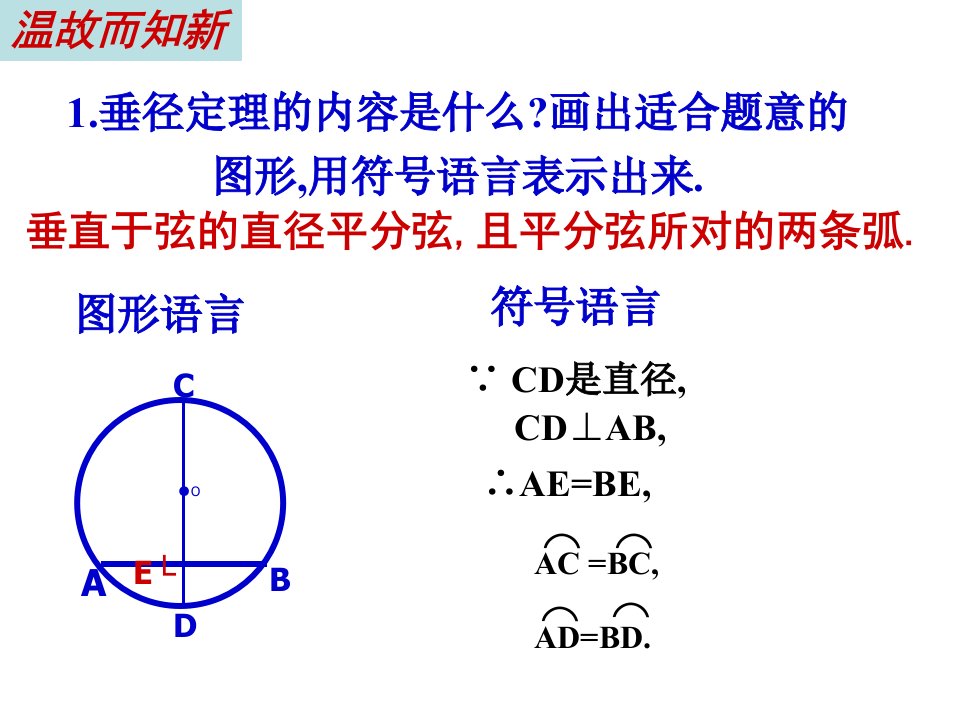 人教版九年级数学上册ppt课件2412垂径定理课件