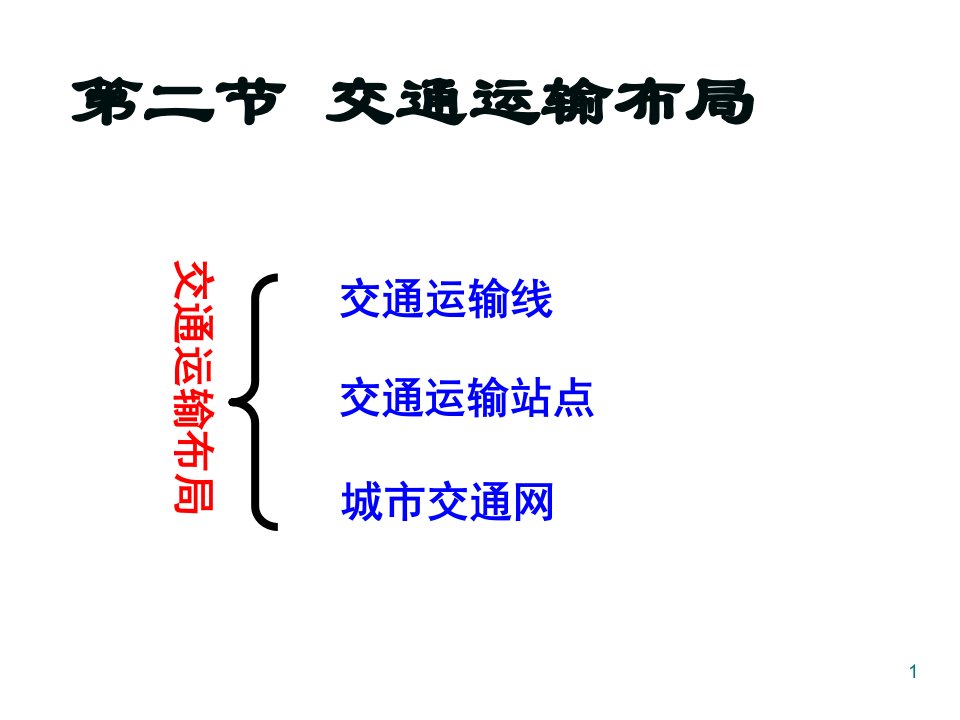 第二节交通运输布局交通运输线ppt课件