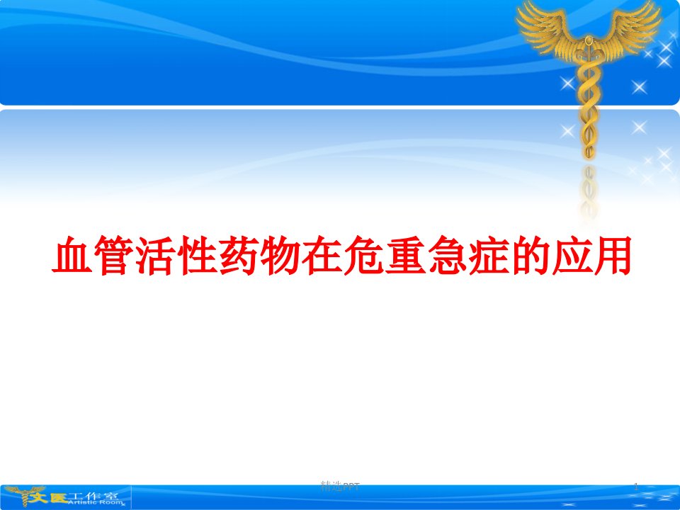 血管活性药物在重症患者中的应用