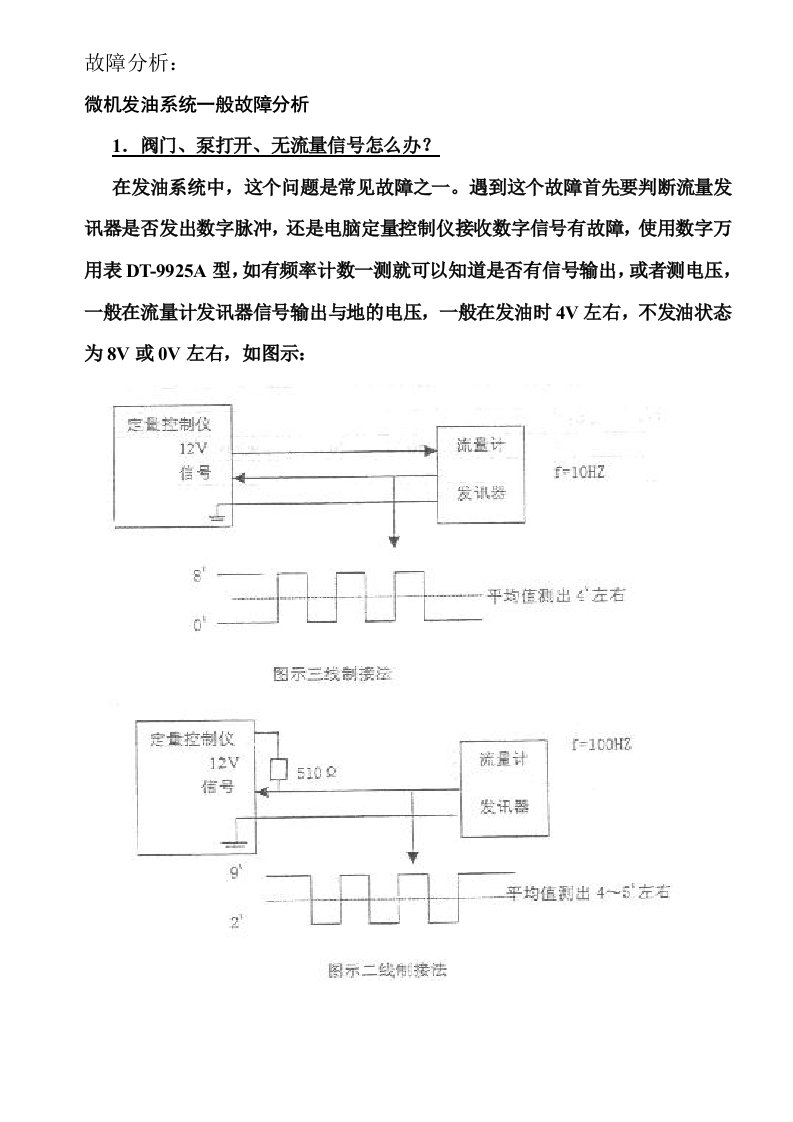 微机发油系统故障分析