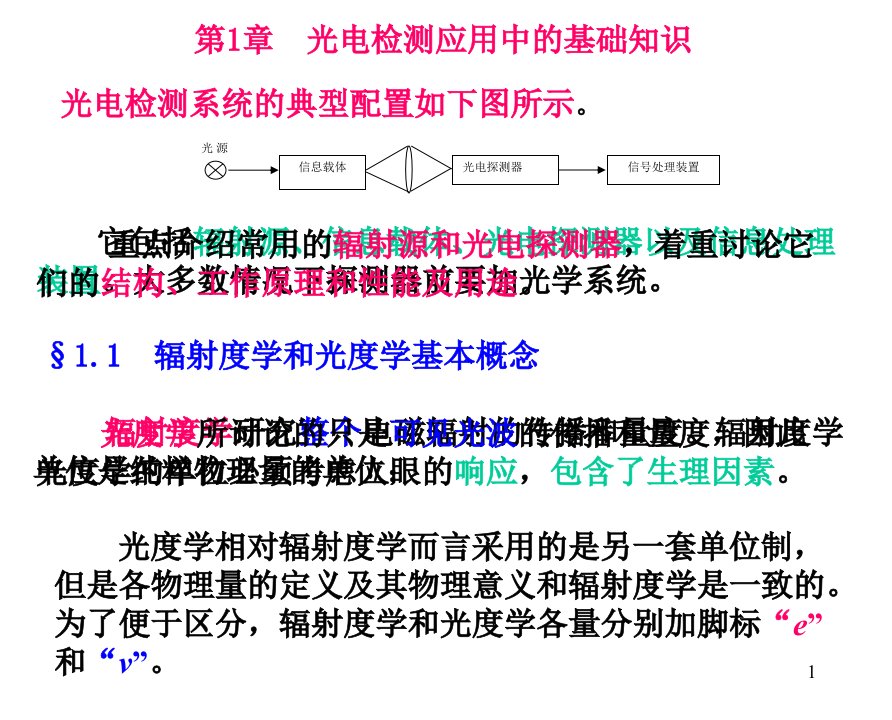 光电检测技术光电检测应用基础知识教学PPT