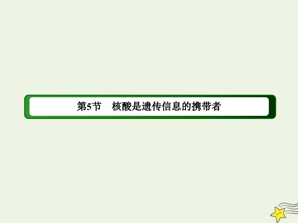 新教材高中生物第二章组成细胞的分子5核酸是遗传信息的携带者课件新人教版必修1