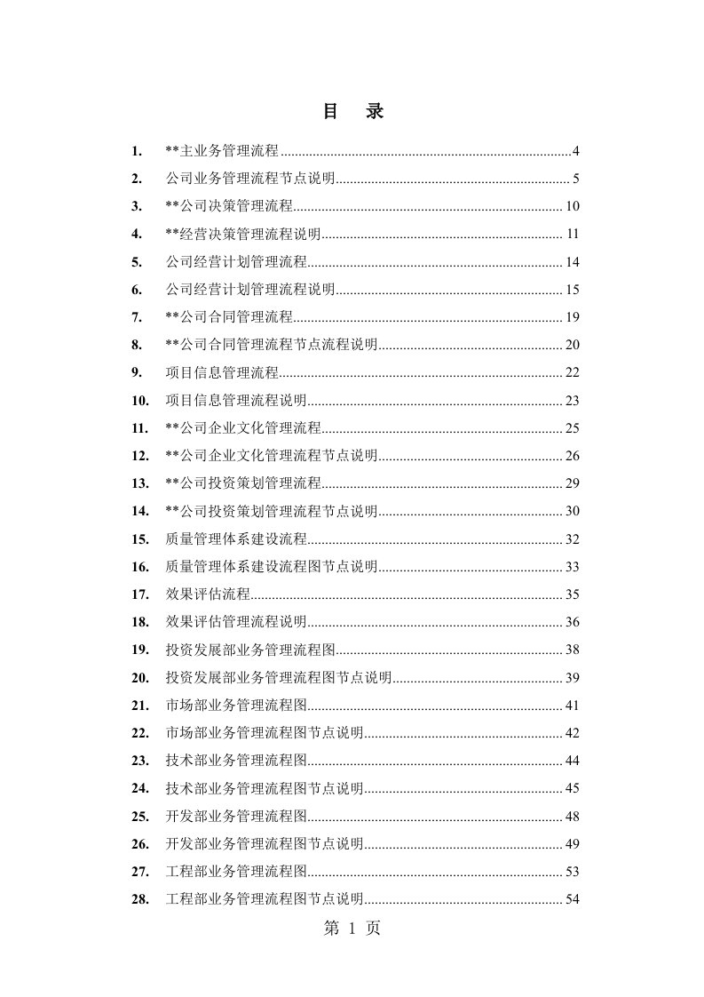 房地产企业主要业务流程汇总