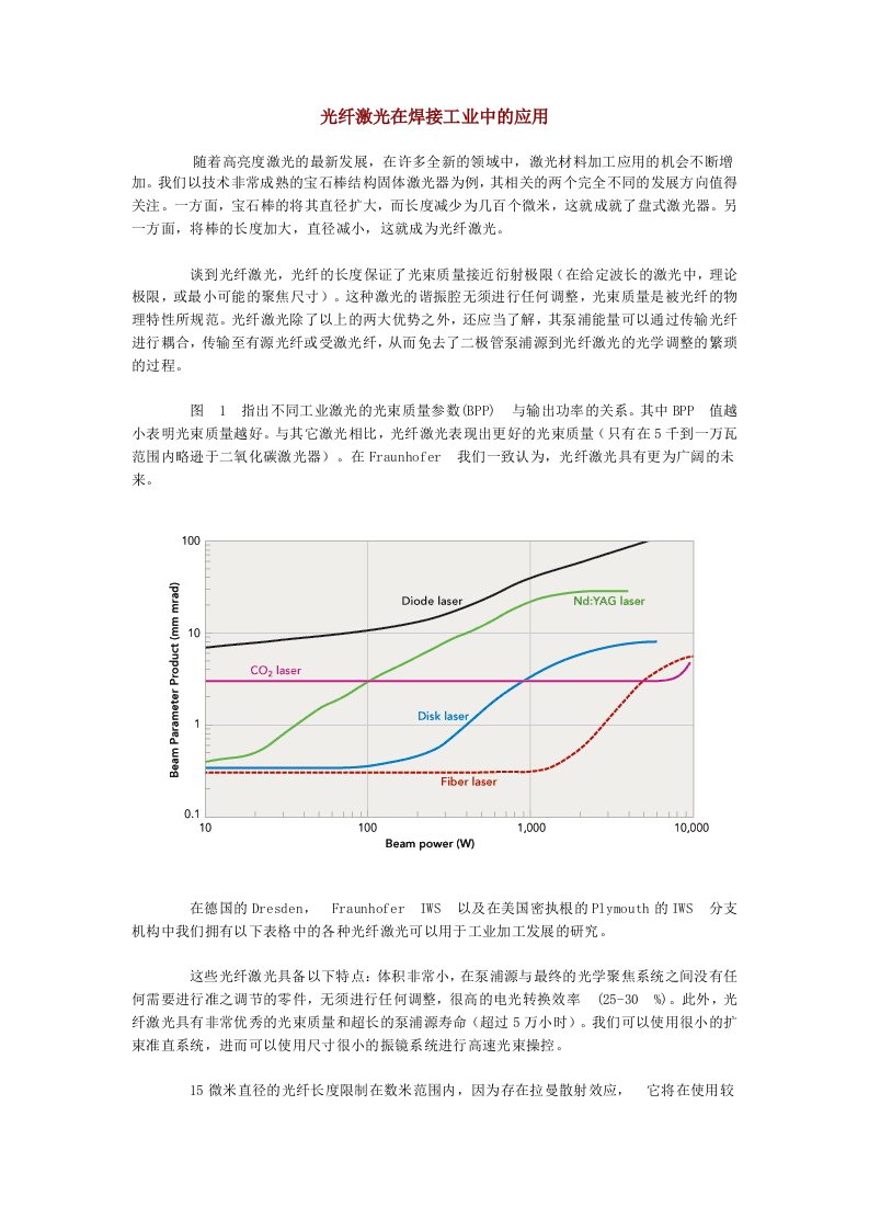 光纤激光焊接技术