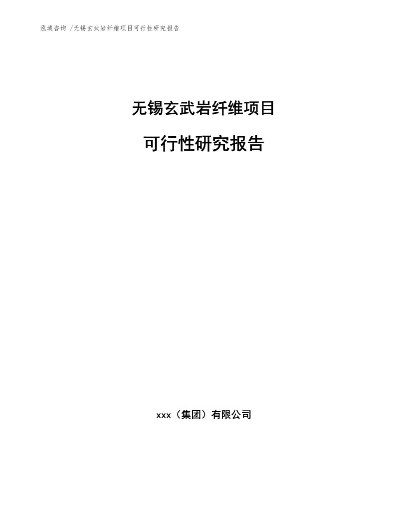 无锡玄武岩纤维项目可行性研究报告参考模板