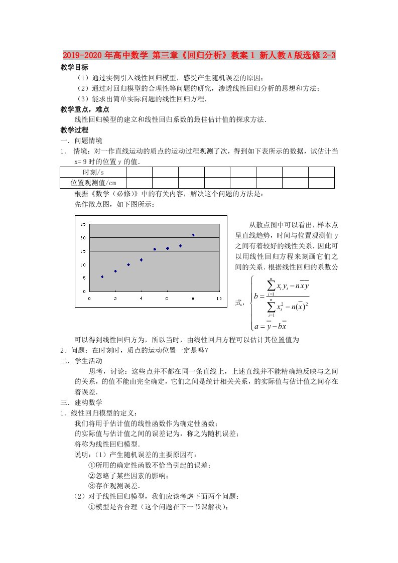 2019-2020年高中数学