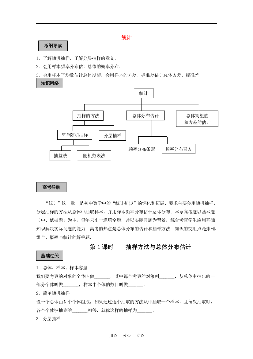 2010高考数学导学练系列