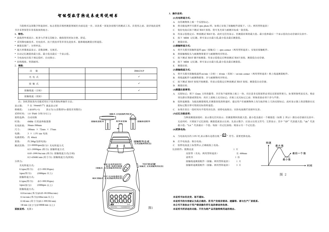 智能型数字转速表使用说明书.doc