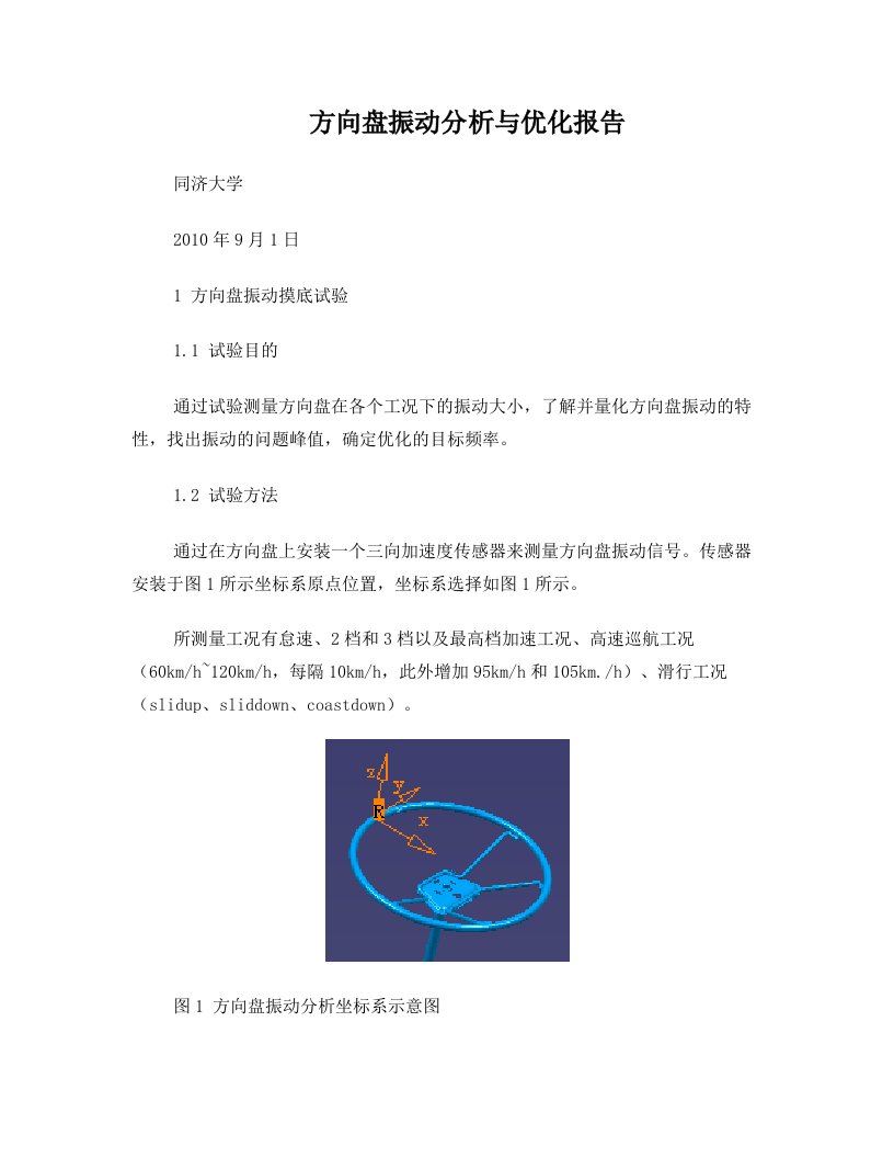 方向盘振动分析与优化报告