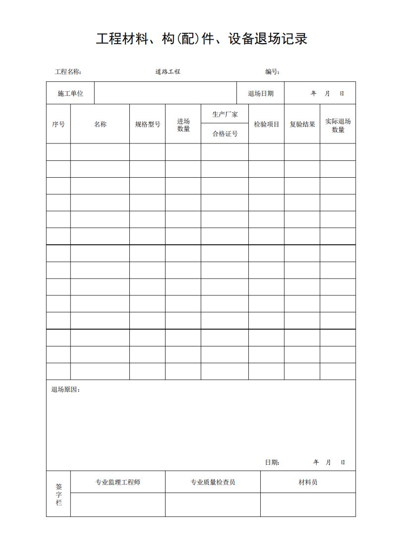 C4工程材料、构(配)件、设备出厂质量证明及进场检测文件