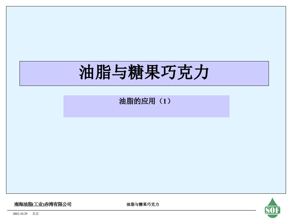 《糖果油脂》PPT课件