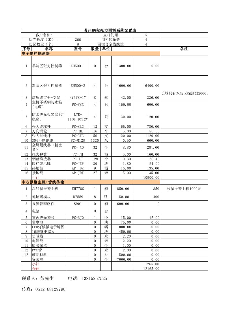 300米4线张力围栏