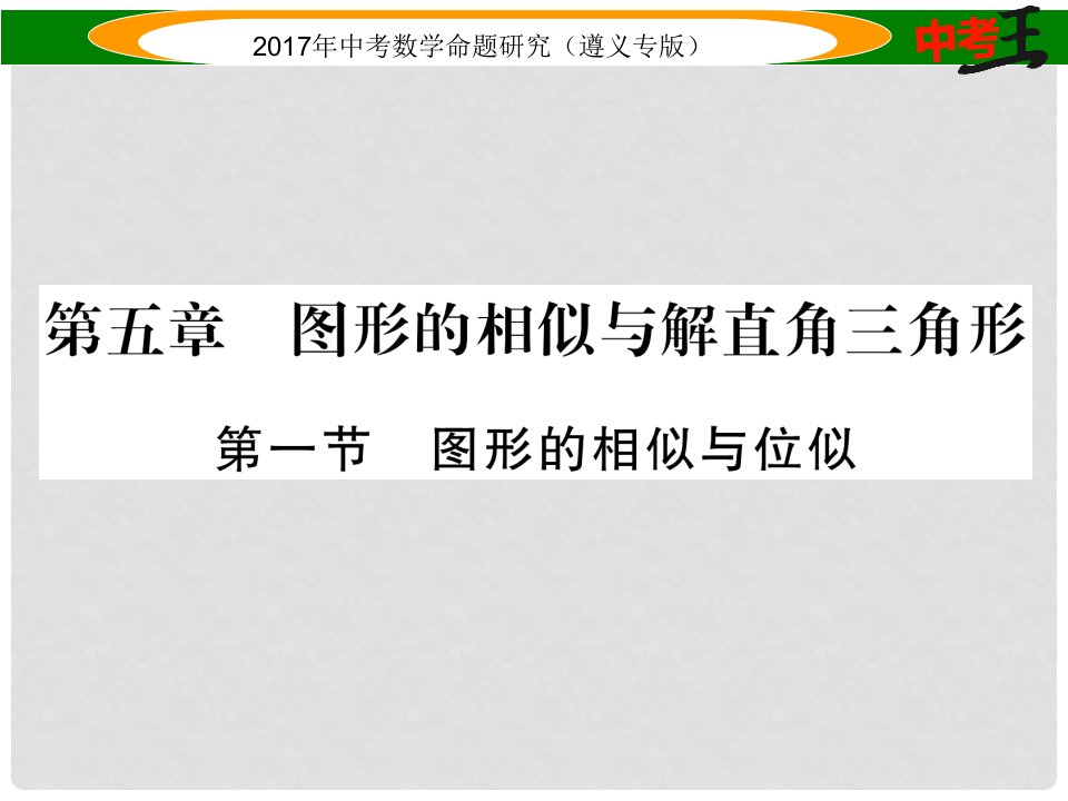 中考数学总复习