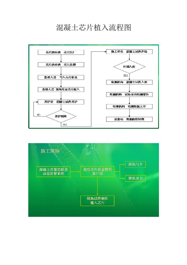 混凝土芯片植入检测流程图