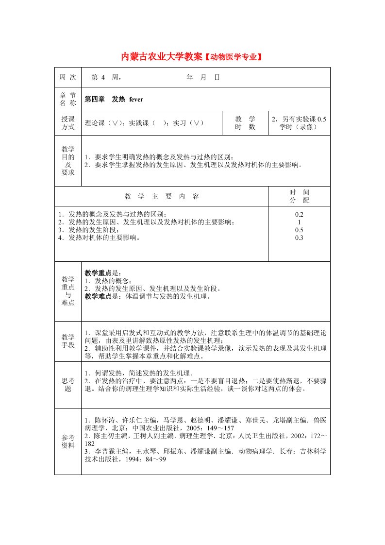 病理学发热fever课件