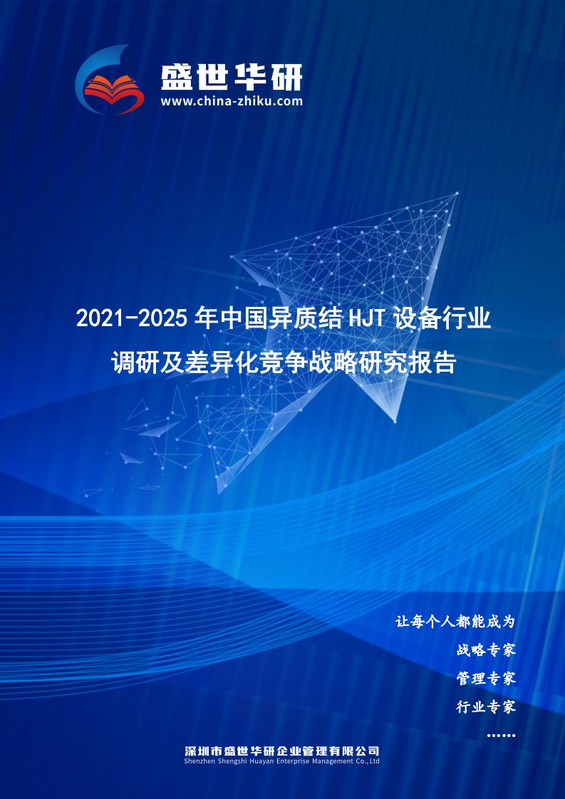 2021-2025年中国异质结HJT设备行业调研及市场差异化竞争战略研究报告