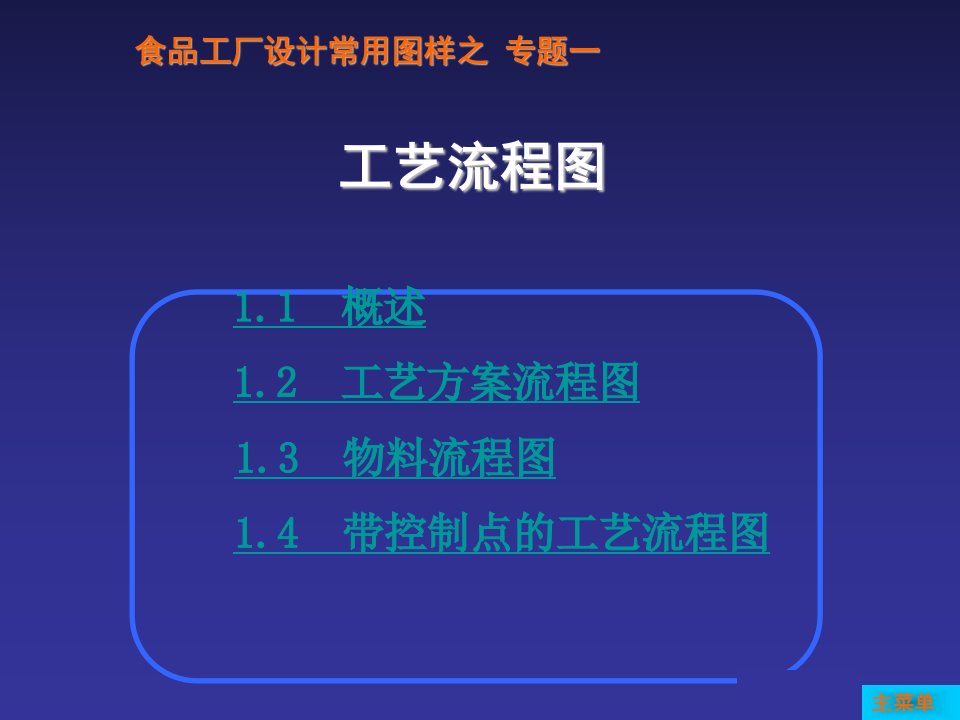 食品工厂设计常用图样专题工艺流程图