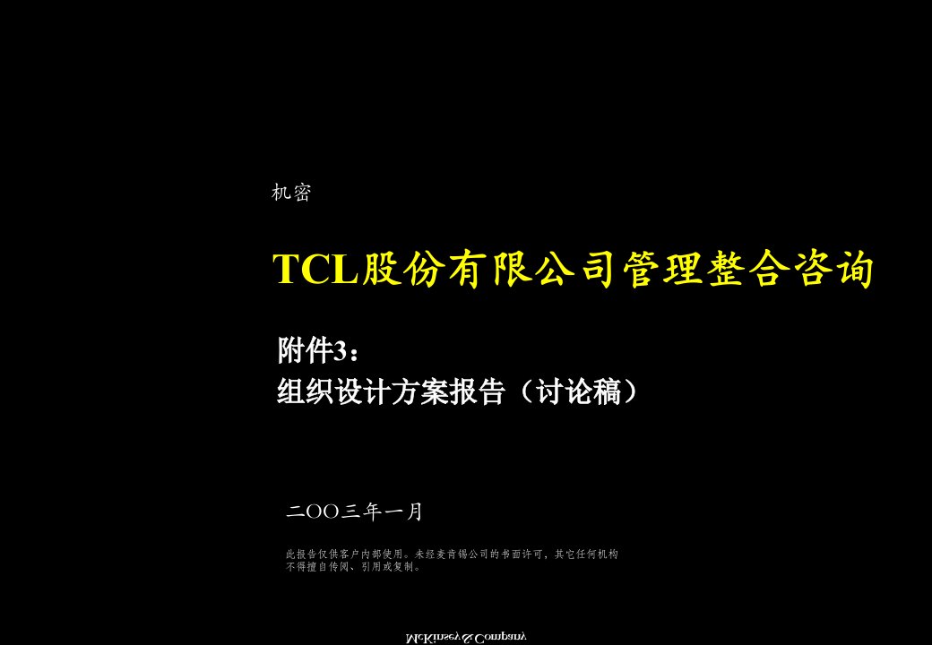 咨询报告麦肯锡-TCL股份有限公司管理整合咨询-组织