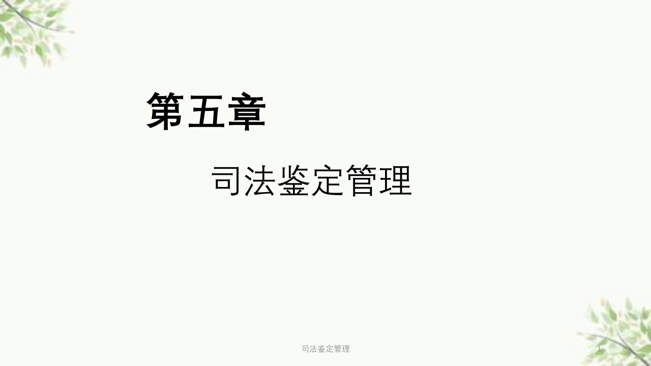 司法鉴定管理课件