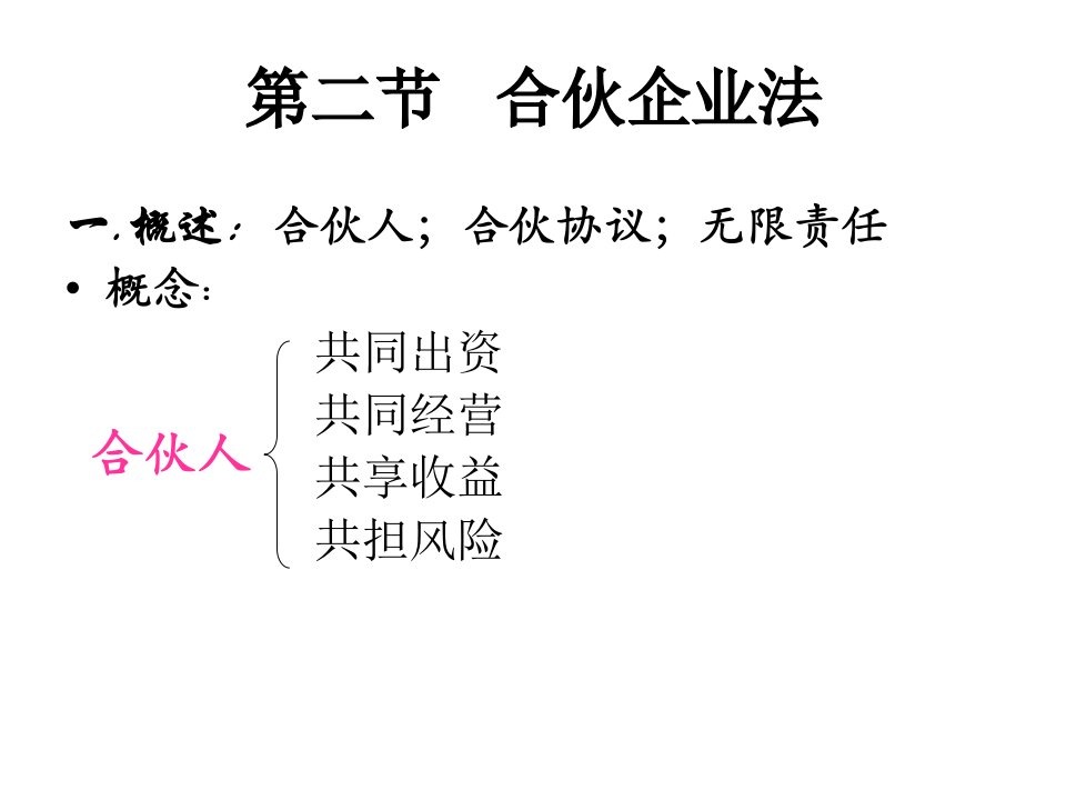 经济法概论第四章企业法二