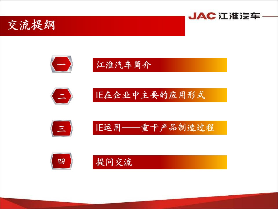 IE在JAC基层单位的实际运用