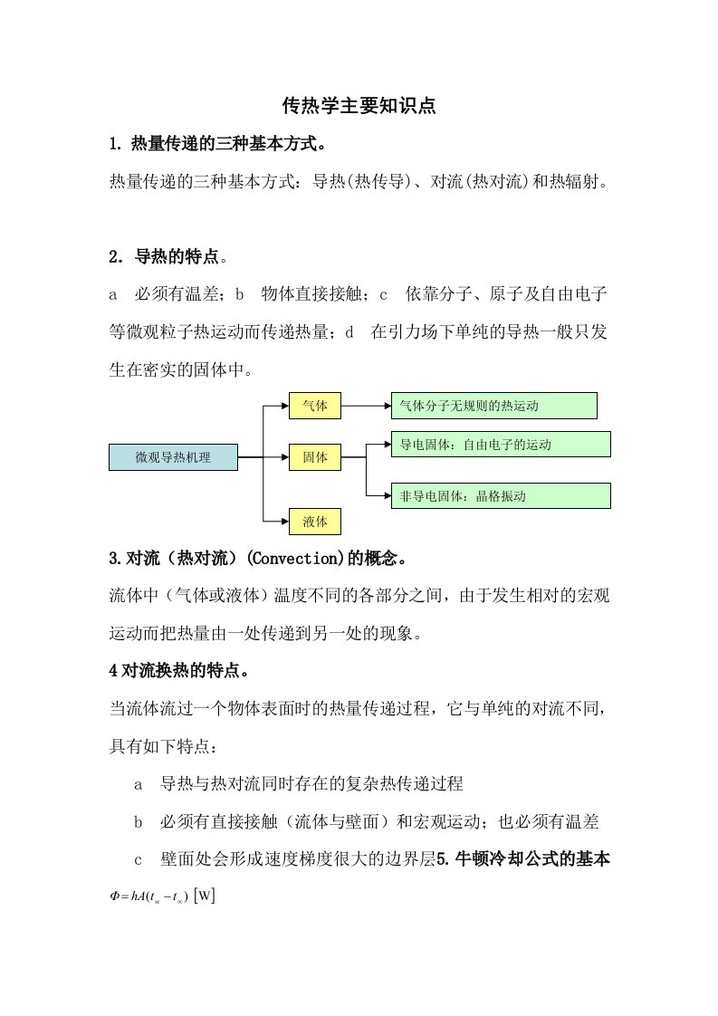 传热学知识点