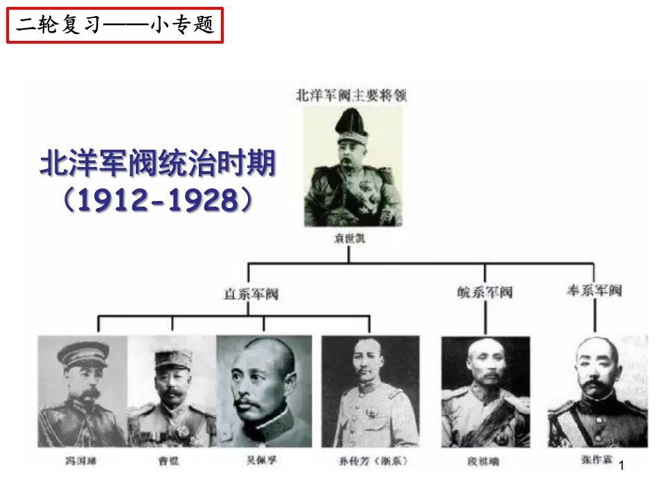 人教版高三历史高考通史复习：北洋军阀统治ppt课件