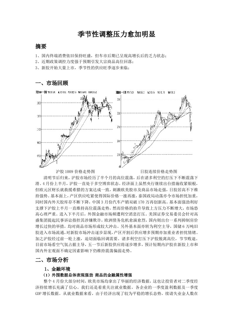 季节性调整压力愈加明显