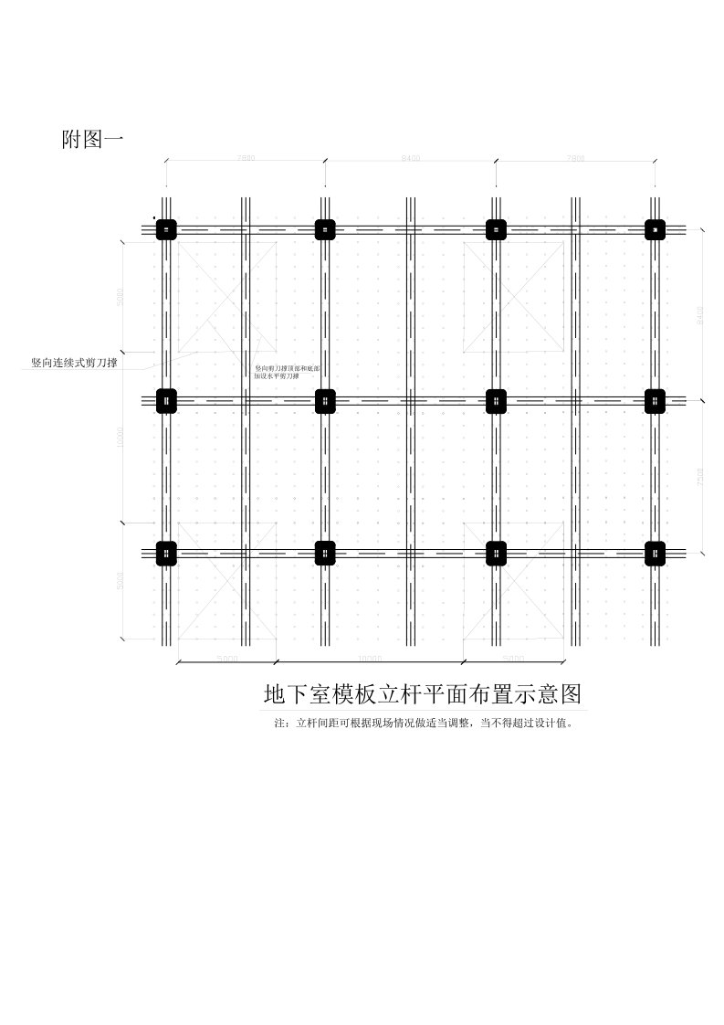 模板支撑示意图