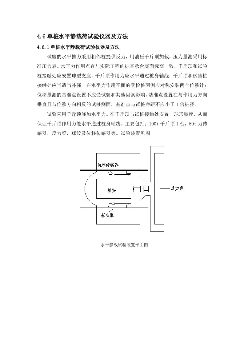 水平静载试验方案