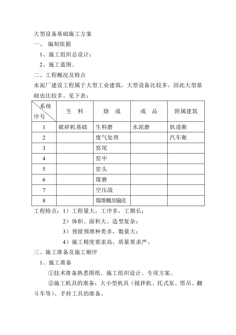 大型设备基础专项施工方案