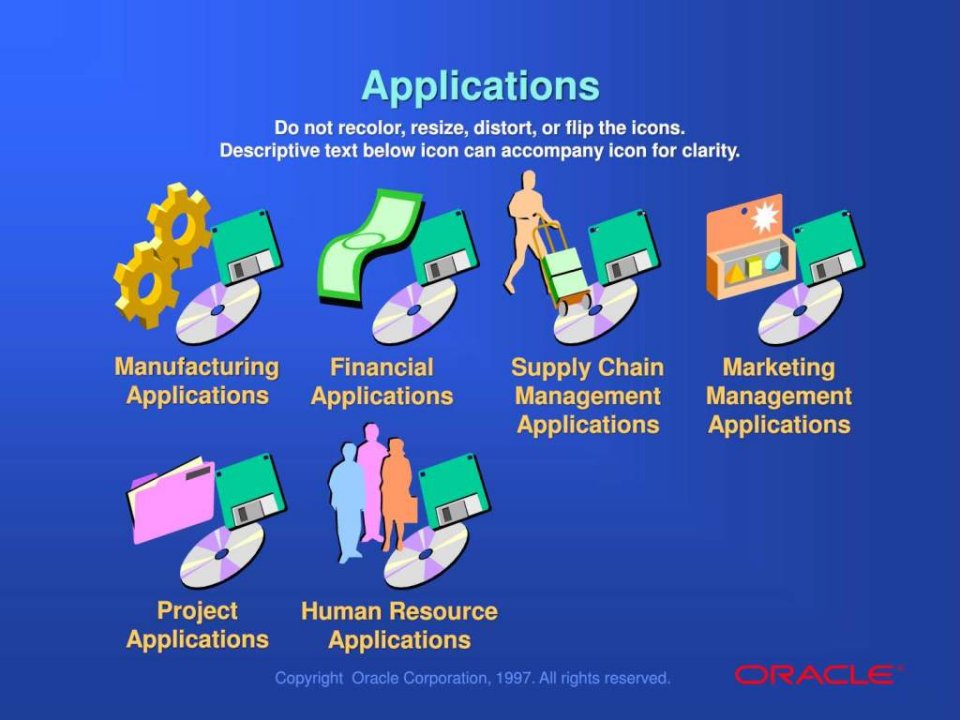 ppt模板ORACLE胶片图标样式