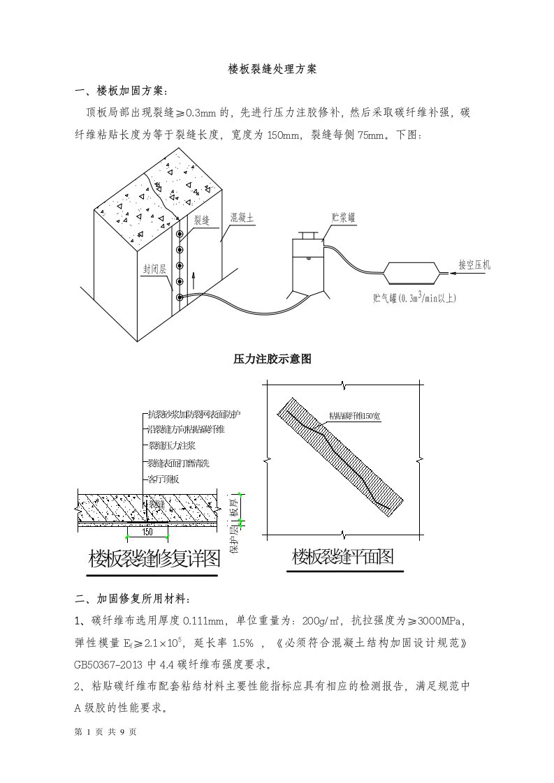 嘉凯城楼板裂缝处理方案