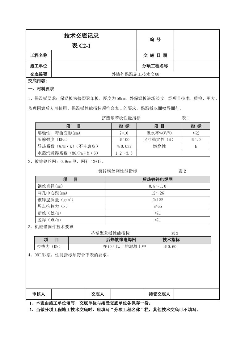 外墙外保温技术交底7